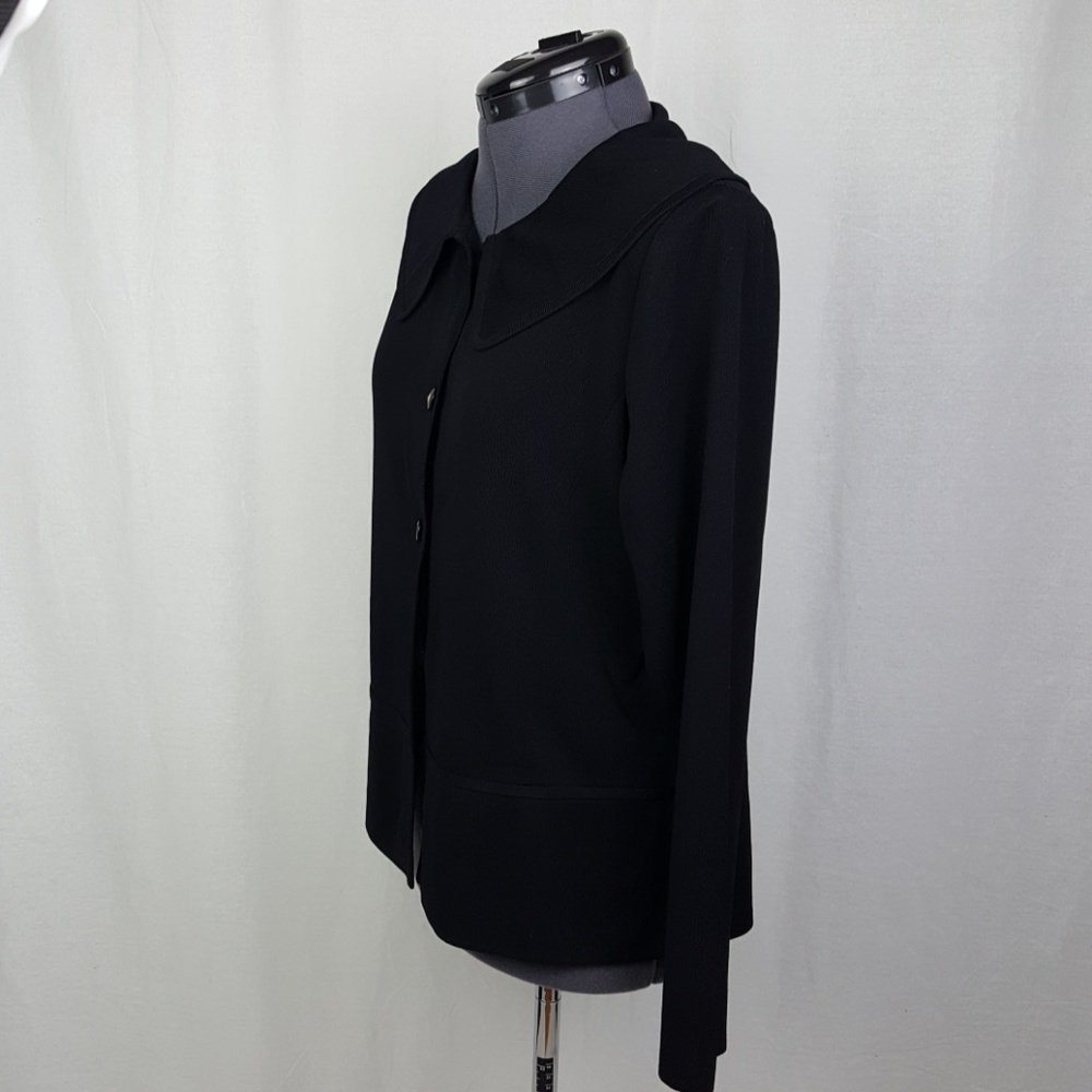 Exclusively Misook Black Button Up Blazer Cardigan - image 2
